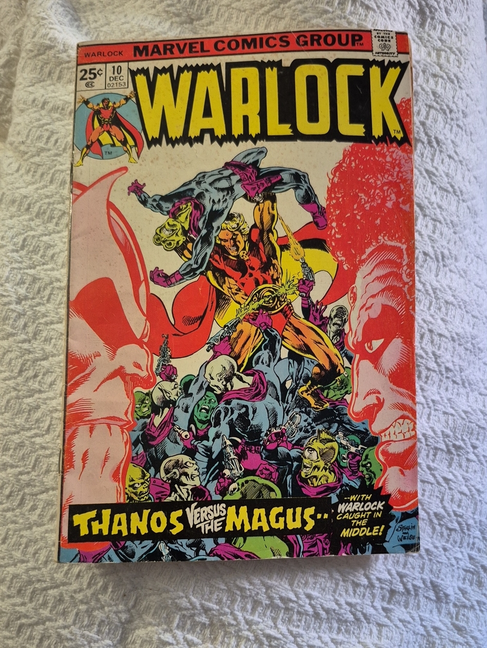 Warlock Comic Book Wall Art - Red, Yellow, Pink